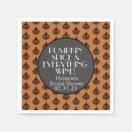 Fall Pumpkin Gewürz Brautparty Serviette