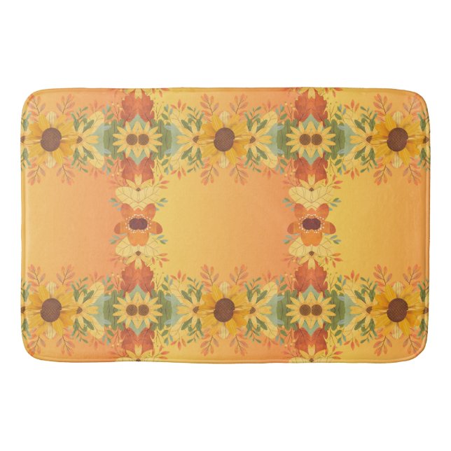 Fall Pumpkin Gewürz Halloween Erntedank Pumpkins Badematte (Vorderseite)