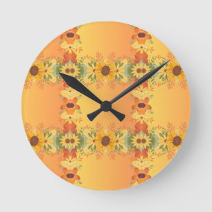 Fall Pumpkin Gewürz Halloween Erntedank Pumpkins Runde Wanduhr