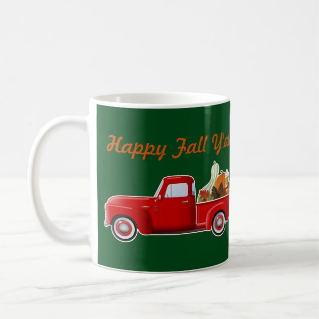 Fall Pumpkin Gewürz Latte Little Red Truck Kaffeetasse (Links)