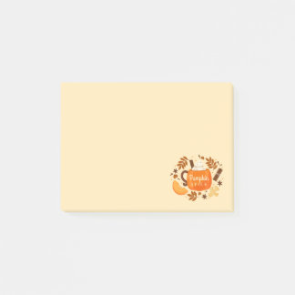 Fall Pumpkin Gewürz Post-It Notes Klebezettel