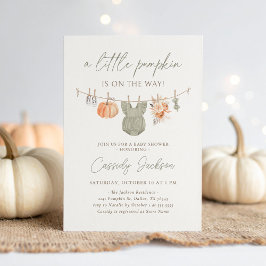Fall Pumpkin Girl Baby Kleidung Babydusche Einladung