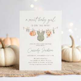 Fall Pumpkin Girl Baby Kleidung Babydusche Einladung