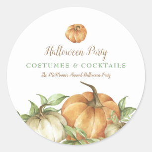 Fall Pumpkin Halloween Runder Aufkleber