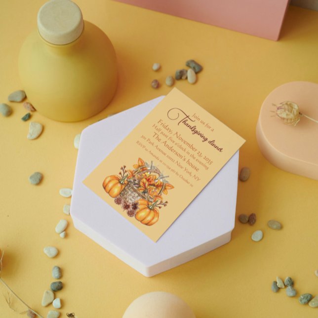 Fall Pumpkin Harvest Erntedank Dinner Holiday Postkarte (Von Creator hochgeladen)