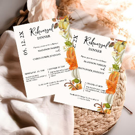 Fall Pumpkin Hochzeit Probe Dinner Einladung