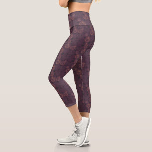 Fall Pumpkin Kontur Capri Leggins - Lila