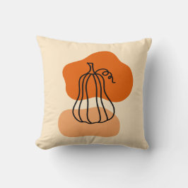 Fall Pumpkin mit Abstrakten Orange Blob Shapes Ges Kissen