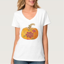 Fall Pumpkin mit Blume T - Shirt