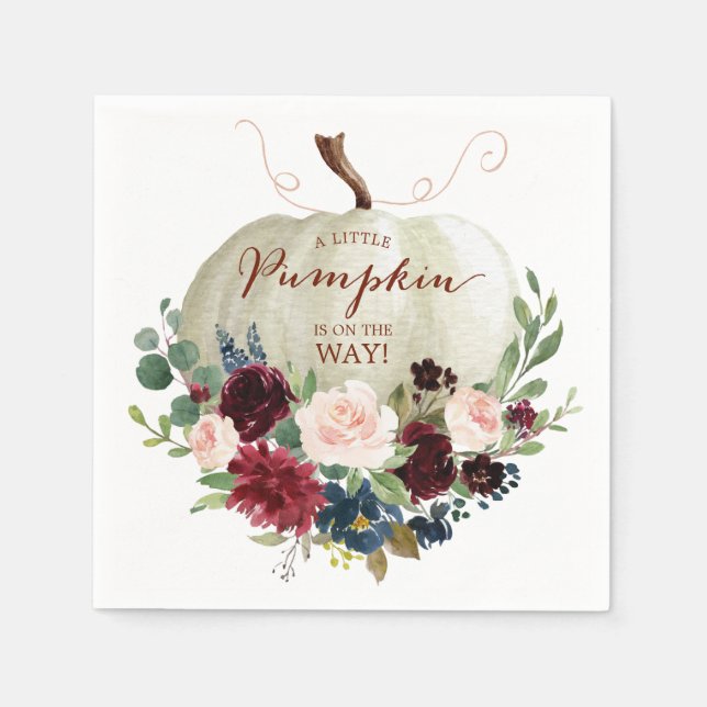 Fall Pumpkin Napkin Cocktail Napkin Serviette (Vorderseite)