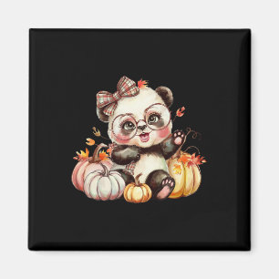 Fall Pumpkin Niedlich Panda Bar Herbst Thanksgiv Magnet