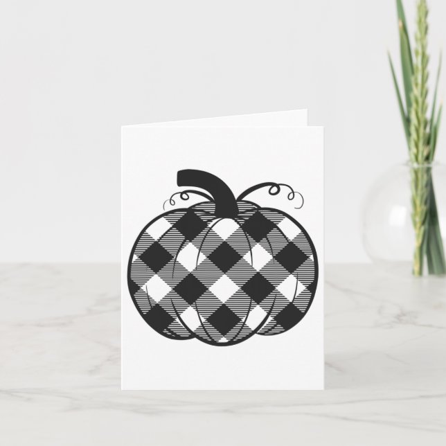 Fall Pumpkin Niedlicher Erntedank Herbst Buffalo P Karte (Vorderseite)