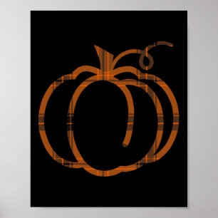 Fall Pumpkin Niedlicher Erntedank Herbst Buffalo P Poster