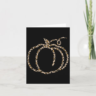 Fall Pumpkin Niedlicher Erntedank Herbstleopard Pu Karte