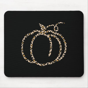 Fall Pumpkin Niedlicher Erntedank Herbstleopard Pu Mousepad