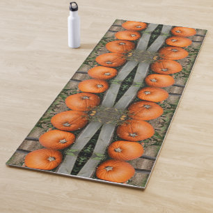 Fall Pumpkin Pair Abstrakt Yogamatte