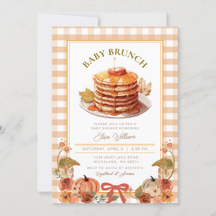 Fall Pumpkin Pancake Baby Duschbrunch Einladung