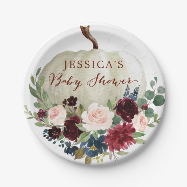 Fall Pumpkin Paper Plate Pappteller (Vorderseite)