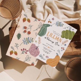 Fall Pumpkin Patch Geburtstag Einladung