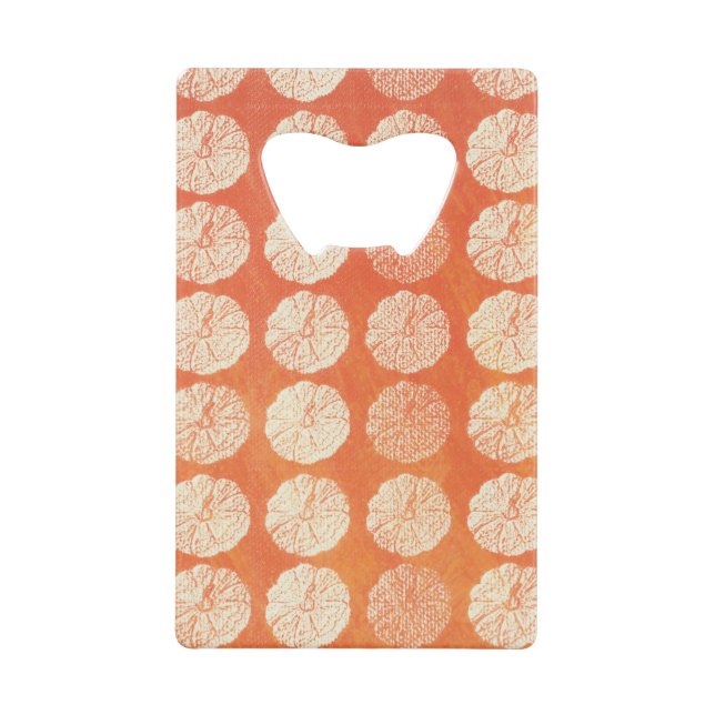 Fall Pumpkin Pattern Geldbeutel Flaschenöffner (Vorderseite)