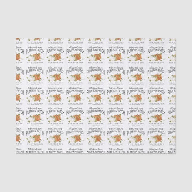 FALL-PUMPKIN-PATZ SEIDENPAPIER (Vorderseite)