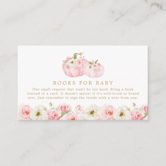 Fall Pumpkin Pink Books for Baby Begleitkarte (Vorderseite)