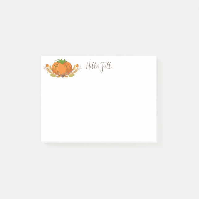 Fall Pumpkin Post Notes Post-it Klebezettel (Vorderseite)