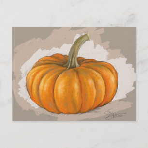 Fall Pumpkin Postcard - Originale Kunst Postkarte