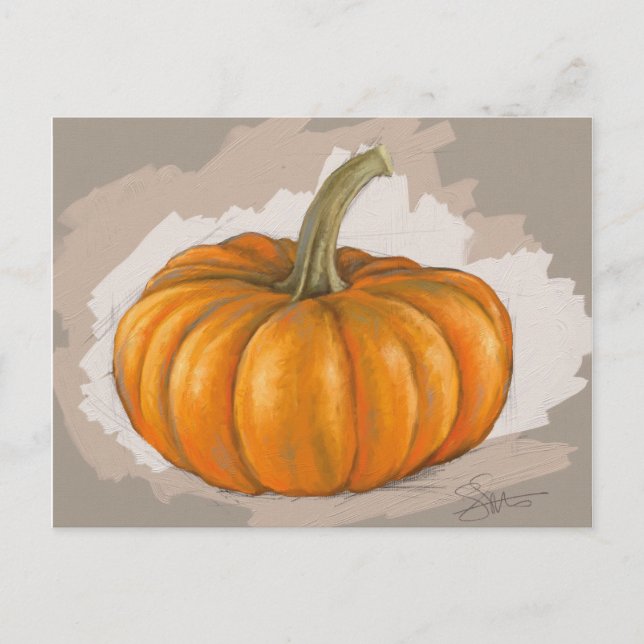 Fall Pumpkin Postcard - Originale Kunst Postkarte (Vorderseite)