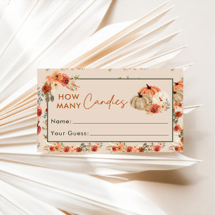Fall Pumpkin Rate Wie viele Candies Game Card Begleitkarte