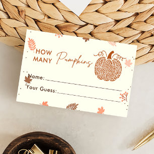 Fall Pumpkin Rate Wie viele Pumpkins Game Card Begleitkarte