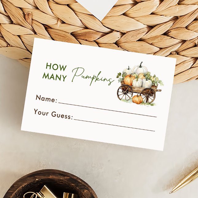 Fall Pumpkin Rate Wie viele Pumpkins Game Card Begleitkarte (Von Creator hochgeladen)