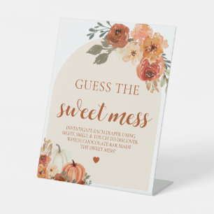 Fall Pumpkin Ratet das Sweet Mess Baby Shooting Ga Sockelschild