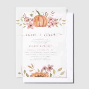 Fall Pumpkin Rustic Boho Spanische Geschlechteroff