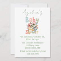 Fall Pumpkin Sage Green Watercolor Kinderdusche