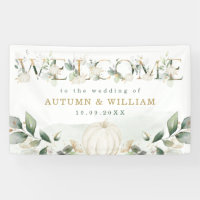 Fall Pumpkin Sage Greenerity Gold Wedding Willkomm