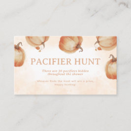 Fall Pumpkin Schnuller Hunt Game Begleitkarte