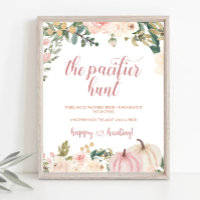 Fall Pumpkin Schnuller Jagd Kinderspielposter