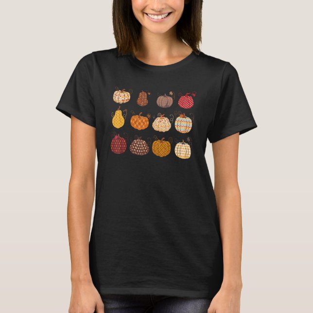 Fall Pumpkin Season Hallo Pumpkin glücklichen Fall T-Shirt (Vorderseite)