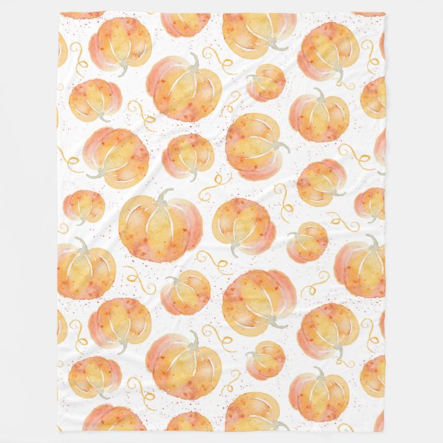 Fall Pumpkin Sherpa Blanket Fleecedecke (Vorderseite)