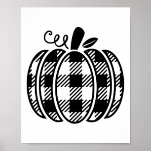 Fall Pumpkin Shirt FrauenHalloween Buffalo Kariert Poster
