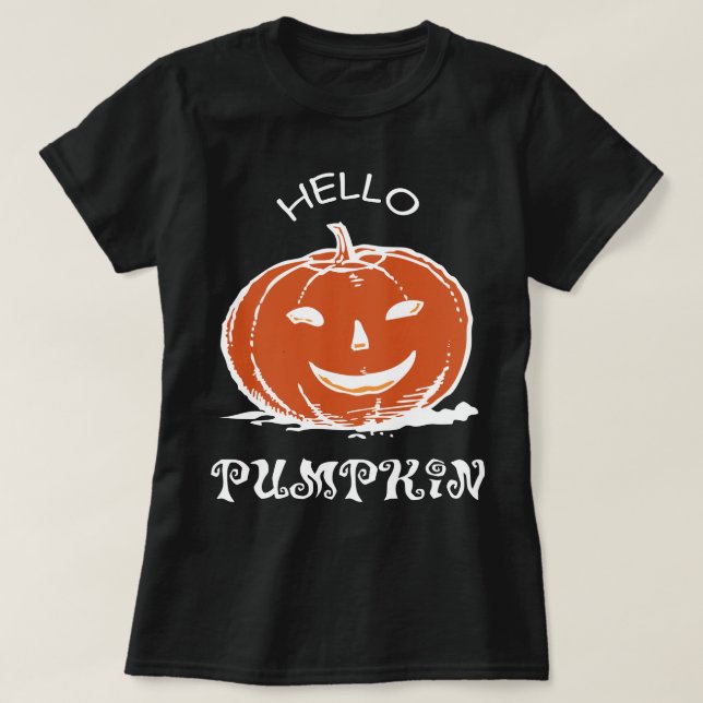 Fall Pumpkin Shirt, Herbst Shirt, Spooky Jahreszei T-Shirt (Design vorne)