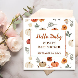 Fall Pumpkin Sunflower Serviette