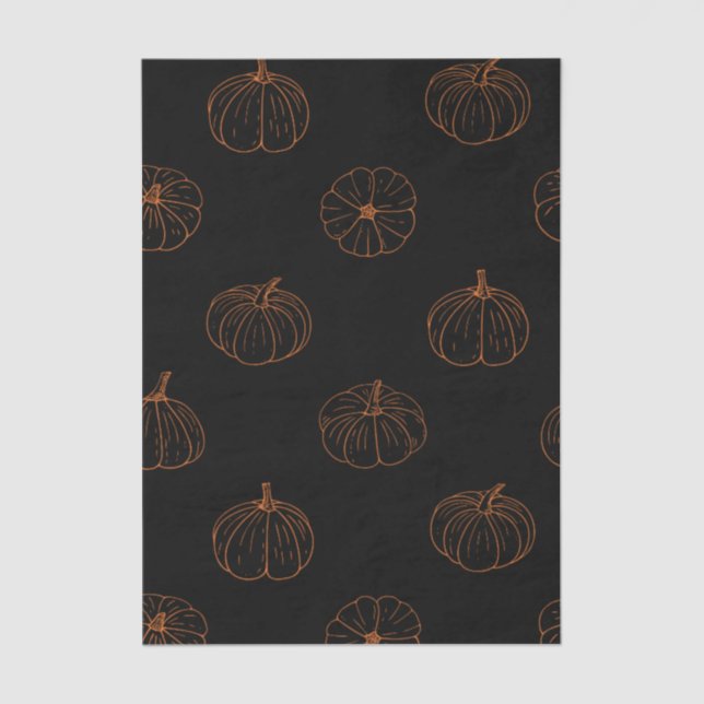 Fall Pumpkin Tissue Paper – Autumn Gift Wrap  Seidenpapier (Vorderseite)