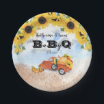 Fall Pumpkin Truck | Sonnenblumen Baby GRILLEN Dus Pappteller<br><div class="desc">Bald wird es Zeit sein,  die Mama und den Vater mit Geschenken zu duschen,  um die anstehende Ankunft eines niedlichen Kürbchens zu feiern. Planen Sie Ihren Herbst / Herbst "BaByQ" Anlass in aktualisierter Form mit diesem Sonnenblumen und Orangen LKW mit Kürbissen und Blume Composite-Design beladen.</div>