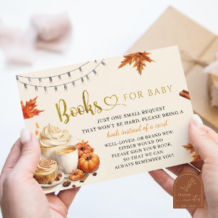 Fall Pumpkin Verlasst Kaffee für Baby Begleitkarte