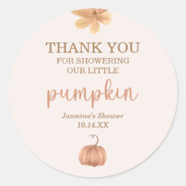 Fall Pumpkin Vielen Dank für Ihre Unterstützung Runder Aufkleber