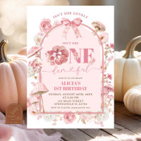 Fall Pumpkin White und Pink Onederday 1. Geburtsta