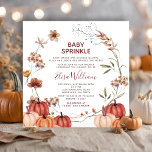 Fall Pumpkin Wildblumen Wasserfarbe Baby Sprinkle Einladung<br><div class="desc">Fall Pumpkin Wildblumen Wasserfarbe Baby Sprinkle</div>