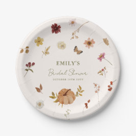Fall Pumpkin Wildflower Bridal Shower Pappteller